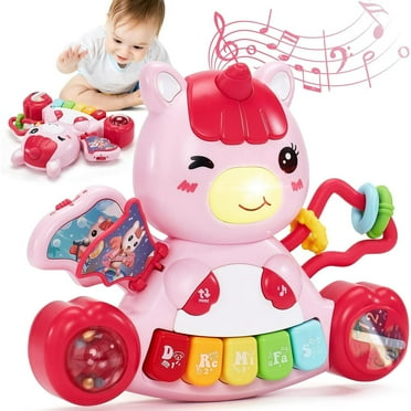 Baby Toys 6 to 12 Months Baby Girls Activity Early Learning Educational Toys Musical Light Infant Piano Toys 6 9 12 18-Month-Old Baby Gift for 1-Year-Old Boys Girls Christmas Birthday