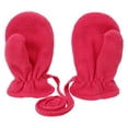 thumbnail image 4 of 3M- 4T Winter Polar Fleece Warm Fleece Lined Boys Girls Gloves Baby Toddler Lanyard Mittens Kids Mittens NAVY S (3-18 MONTHS), 4 of 8