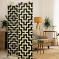 thumbnail image 2 of FDW Room Divider Wood Screen 4 Panel Wood Mesh Woven Design Room Screen Divider Folding Portable Partition for Home Office, Diamond, 2 of 7