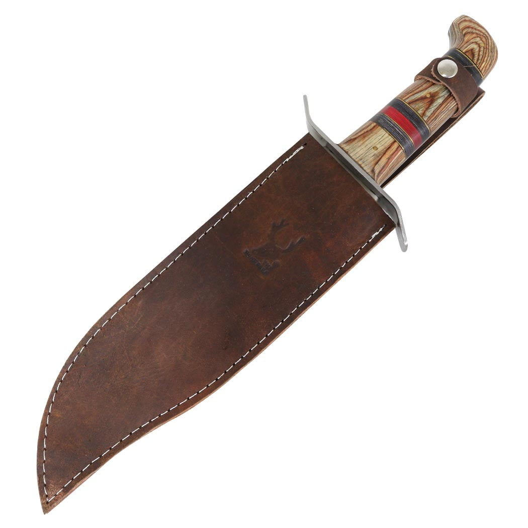 TheBoneEdge 15" Stainless Steel Hunting Knife Outdoor Camping Full Tang Wood Handle 13379