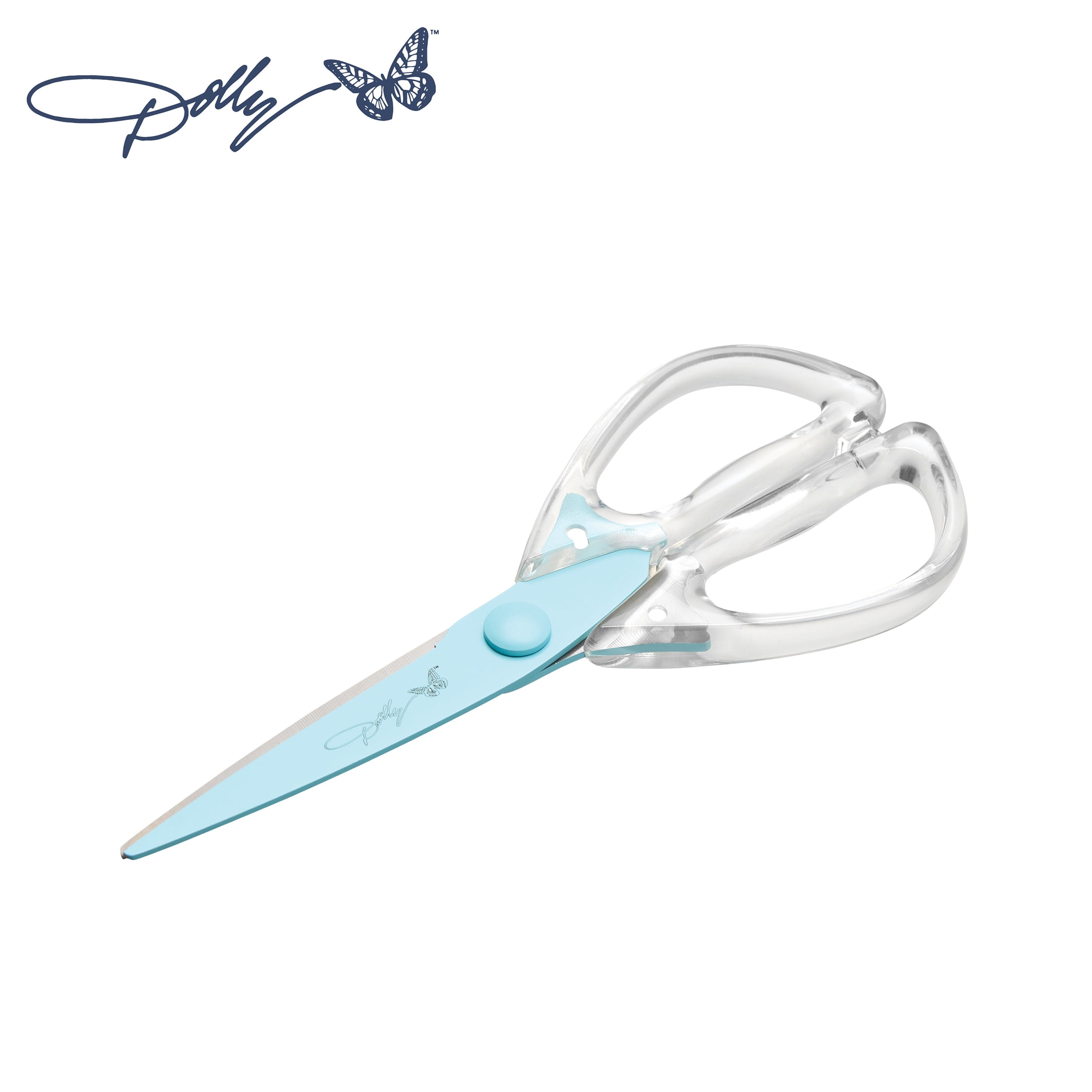 Dolly Parton Blue All-Purpose Acrylic Kitchen Scissors for Everyday Tasks
