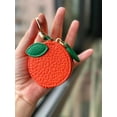 thumbnail image 5 of Cute Fruit Leather Bag Charm Y2K Strawberry Keychain with Zipper Backpack Kawaii Cutecore Mini Purse, 5 of 10