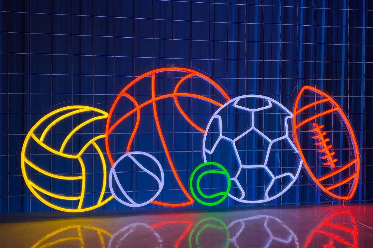 Glowneon Soccer Ball Neon Sign, Basketball Led, Ball Sport Led Light