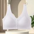 thumbnail image 4 of Sheghy Women Bras Wireless Women's BC Cup Mesh Plaid Plus Size Front Closure Thin Breathable Comfortable Wire-Free Bra,Purple XXXL, 4 of 5