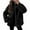 Black, variant on Womens Oversized Sherpa Fleece Jacket Casual Zip Up Teddy Coat Winter Warm Stand Collar Fuzzy Outerwear with Pockets(Black,S)