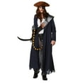 thumbnail image 2 of Pirate Captain Costume Set - Halloween Sailor Sea Villain Long Coat, X-Large, 2 of 4