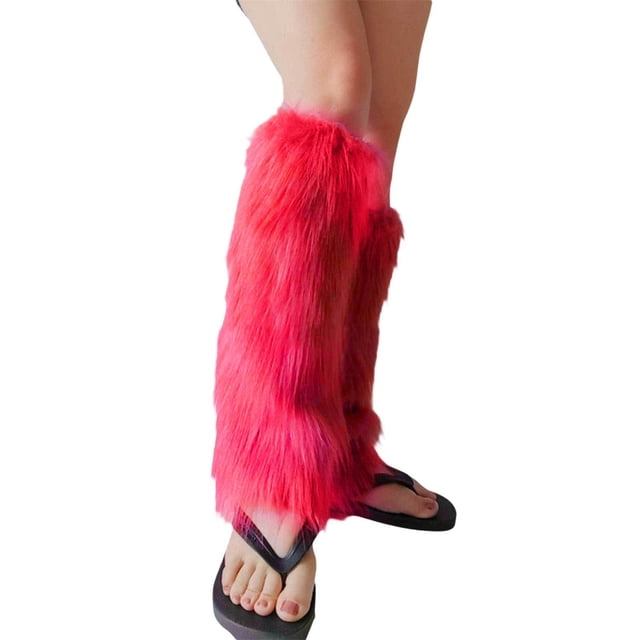 Bas Rouges Housse de Botte Imitation Chaussettes Couvre-Chaussures Couvre-Pieds Long Couvre-Jambes pour Femmes Chauffe-Jambes Chaud et Mince