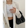 thumbnail image 4 of Bolso de mano de mujer Gabbi Ruched Hobo negro JAMW Sencillez, 4 of 5
