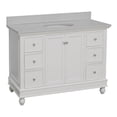 thumbnail image 3 of Bella 48" Bathroom Vanity with White Cabinet and Quartz Top, 3 of 6