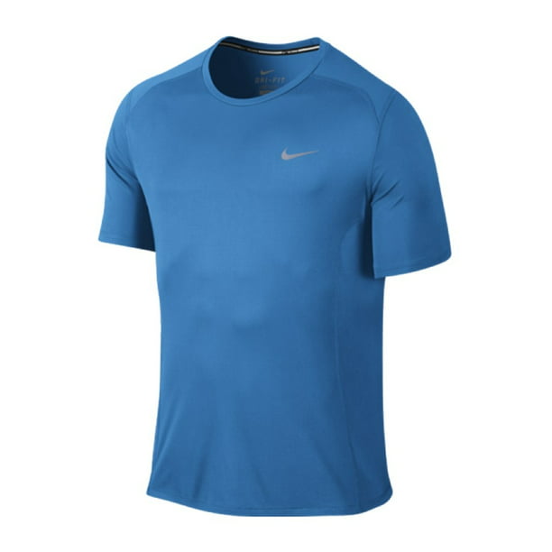 Nike Dri-Fit Short Shirt, Light Photo Blue/Reflective Silver, Med -