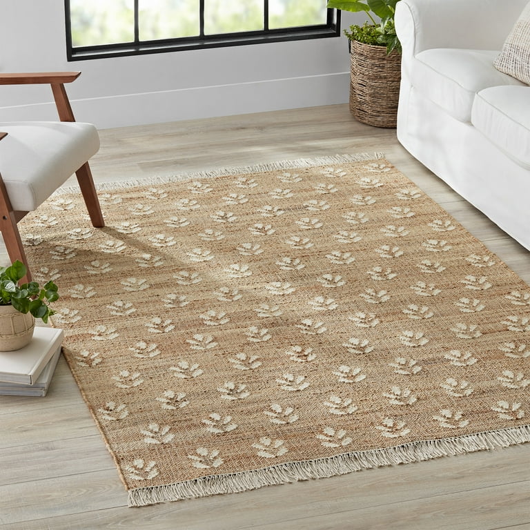 Better Homes & Gardens Floral Jute 5' x 7' Rug by Dave & Jenny