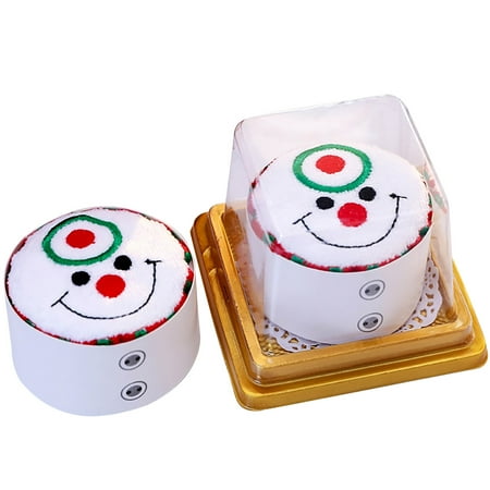 

WANYNG Santa Claus Snowman Christmas Tree Cake Modelling Cotton Towel Creative Gifts