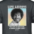 thumbnail image 2 of Teelocity Bob Ross Life Lessons Charcoal Heather Short Sleeve Graphic Tee, 2 of 4