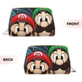 thumbnail image 2 of Saiise Mario Print Makeup Bag PU Leather Travel Makeup Bag Organizer Makeup Pouch, Portable Cosmetic Bags for Women,Cute Make Up Bag for Travel Size Toiletries Accessories Brushes, 2 of 7
