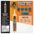 thumbnail image 2 of Gorilla Waterproof Caulk & Seal 100% Silicone Sealant, Clear, 10oz Cartridge Pack of 2, 2 of 8