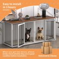 Cuoote Dog Crate Furniture for 2 Dogs, Large Kennel Furniture with