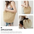 thumbnail image 5 of Tersarium Women Hand-woven Straw Shoulder Bag Summer Beach Handbag Fashion Straw Tote Bag, 5 of 11