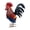 Red blue, variant on Lovely Iron Rooster Ornament Decoration Chicken Garden Stake Backyard Lawns Stakes For Outdoor