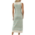 thumbnail image 4 of pimelu Dresses for Women Cocktail Dresses for Women Party Club Slim Fit Soft Knitted Bodycon Dress Summer Casual Striped Print Sleeveless Round Neck Womens Long Sundresses, 4 of 5