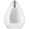 thumbnail image 6 of Carillon Collection One-Light Brushed Nickel Large Contemporary Pendant, 6 of 13