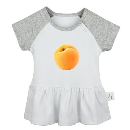 

Fruit Apricot Pattern Dresses For Baby Newborn Babies Skirts Infant Princess Dress 0-24M Kids Graphic Clothes (Gray Raglan Dresses 0-6 Months)