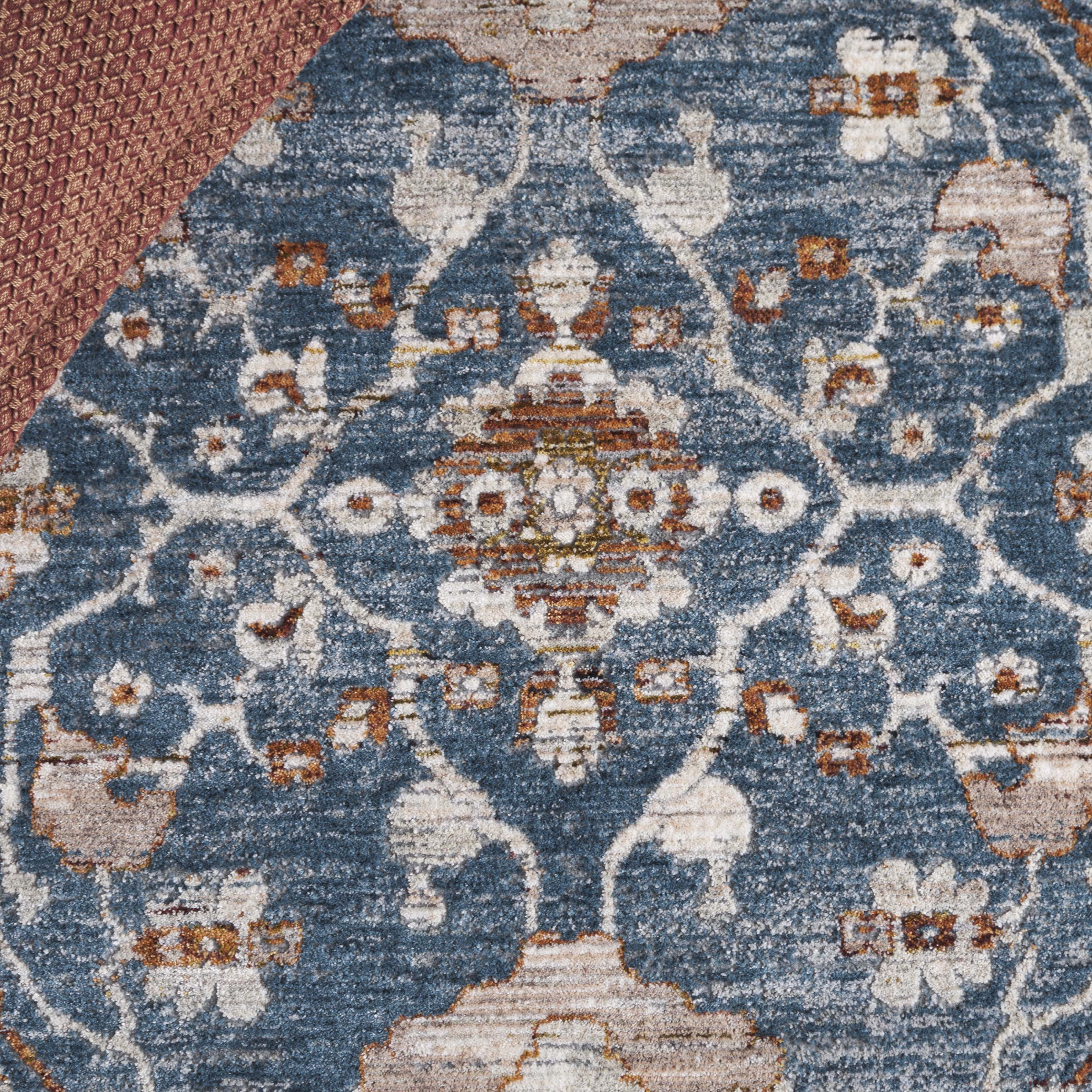 Safavieh Heirloom Fenton Oriental Polyester Area Rug, Blue/Rust, 9' x 12'