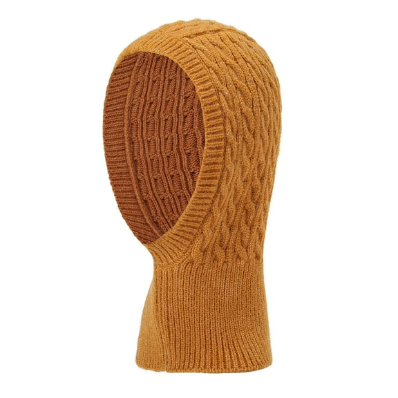 Diufon Winter Hooded Scarf Hat for Women Knitted Thickened Warm Beanie Hats Ear Covered Outdoor Ski 2 in 1 Cap