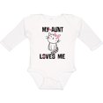 thumbnail image 3 of Inktastic My Aunt Loves Me Kitty Girls Long Sleeve Baby Bodysuit, 3 of 5