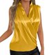 thumbnail image 2 of Camiseta sin mangas con cuello en V para mujer - Escote con volantes, tejido ligero, primavera/verano - Tallas S-XL, ropa informal/de fiesta, 2 of 8