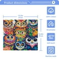 thumbnail image 5 of BZSMCE Towel Cotton Face Towel Soft Hand Towels Fashion Whimsical Owl Gathering Pattern, 5 of 9