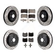 thumbnail image 1 of Transit Auto Front Rear Coated Drilled Slotted Disc Brake Rotors and Semi-Metallic Pads Kit for Car Subaru BRZ Toyota 86 with Brembo Brakes KDF-101326, 1 of 11