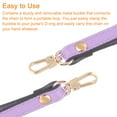 thumbnail image 5 of Leather Wristlet Strap, 7.48" Hand Wrist Lanyard Bag Key Chain (Light Purple Gold), 5 of 6