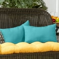 thumbnail image 3 of Greendale Home Fashions 19'' x 12'' Reversible Outdoor Throw Pillow, Set of 2, Teal, 3 of 7