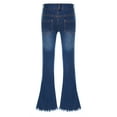 thumbnail image 2 of vastwit Spring Autumn Kids Girls Flare Jeans Pants Burr Bell Bottom Denim Trousers Casual Clothes Dark Blue 8, 2 of 7
