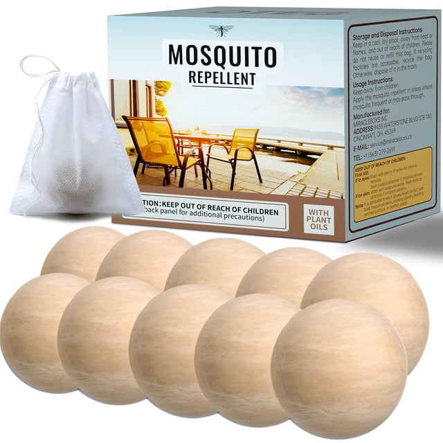 Bolas repelentes de mosquitos NeoLuxeZon para patio, interior y exterior