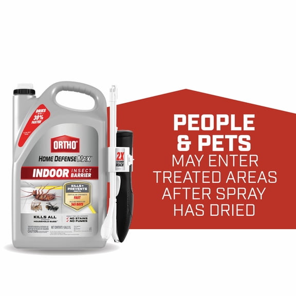 Ortho Home Defense Max Indoor Insect Barrier with Extended Reach Comfort Wand, 1 gal.