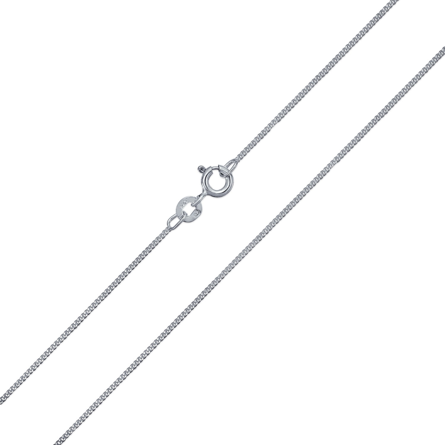 Sterling Silver Unisex Two Tone 3.5MM Curb Chain Necklace 