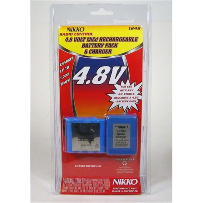 Overgave Tenen Legende NIKKO NKAC-1249 4.8V Remote Control Accessories Ni-Cd Battery Pack and  Charger - Walmart.com