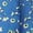 Blue, variant on Printed Cinched Waist Viscose Top, Sleeveless Tunic Top