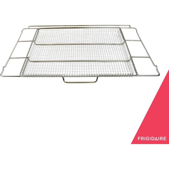 FRIGPEREAFT ReadyCook 30" Air Fry Tray with Air Fry Basket and Oven Rack for Ranges and Wall Ovens - Silver