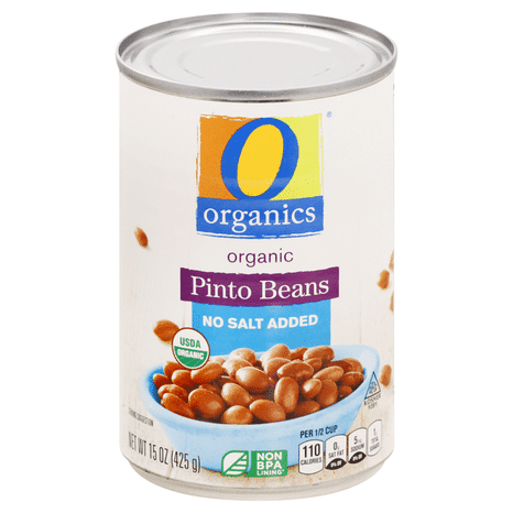 O O Organic Pinto Beans No Salt Added USDA Organic 15-Ounce