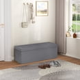 thumbnail image 6 of S-morebuy Folding Storage Ottoman Bench, Foot Rest, Stool, Storage Chest, Seat Padded Bench Space with 120L Storage Space, Quick and Easy Assembly,  43''x15''x15'', 6 of 8