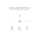 thumbnail image 5 of Ventilador De Techo 56 Pulgadas Recto 3 Aspas 5 Velocidadesb BLANCO BLANCO, 5 of 5