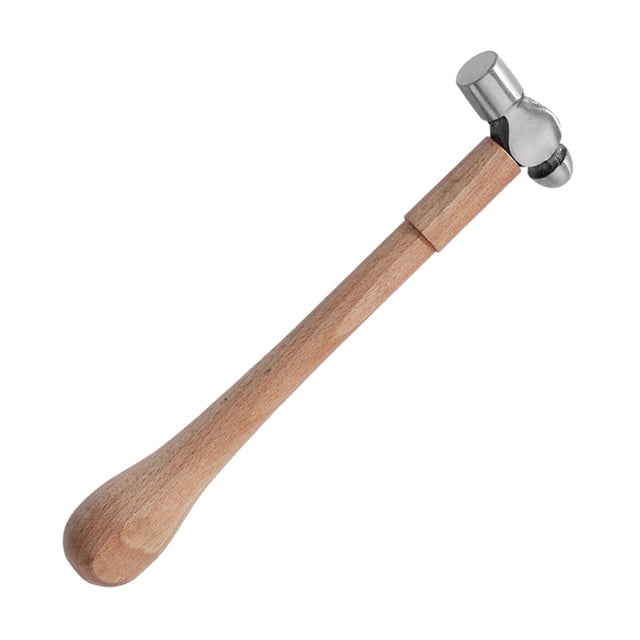 Martillo para hacer joyas, martillo de cincel de dos caras para hacer joyas, mango de madera Longitud 25cm