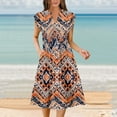 thumbnail image 2 of Women's Casual Dress For Everyday Outings And Beach Days Loose Fit With Floral Print For Spring Summer And Fall, 2 of 2