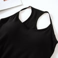thumbnail image 4 of Fanxing Built in Bra Tank Tops for Women Spaghetti Strap Workout Shelf Bra Camisole Tops Racerback Padded Solid Sports Under Clothes Black,XL, 4 of 7
