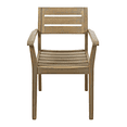 thumbnail image 5 of Tcbosik Outdoor Dining Chairs Set of 2, Acacia Wood Chair, Armchair for Backyard, Poolside, Porch, Deck, Lawn, Grey, 5 of 11