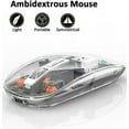 thumbnail image 4 of Wireless Bluetooth Mouse Tri-Mode (BT5.1+2.4GHz) USB C Rechargeable Computer Mouse Full Transparent Silent Mouse with USB Receiver & Type C Adapter for Laptop/Mac/iPad, 4 of 7