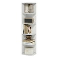 thumbnail image 5 of Furinno Pasir 5-Tier Corner Open Shelf Bookcase, White, 5 of 6