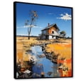 thumbnail image 2 of Designart "Farmhouse Farmstead composition An" Landscape & Nature Floater Framed Canvas Wall Art, 2 of 7